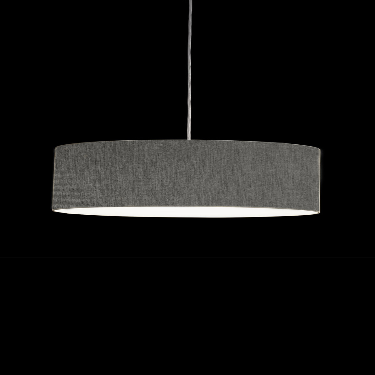 Holtkötter Vita P Pendelleuchte, Ø: 50 cm, Nickel matt, Chintz Schiefer