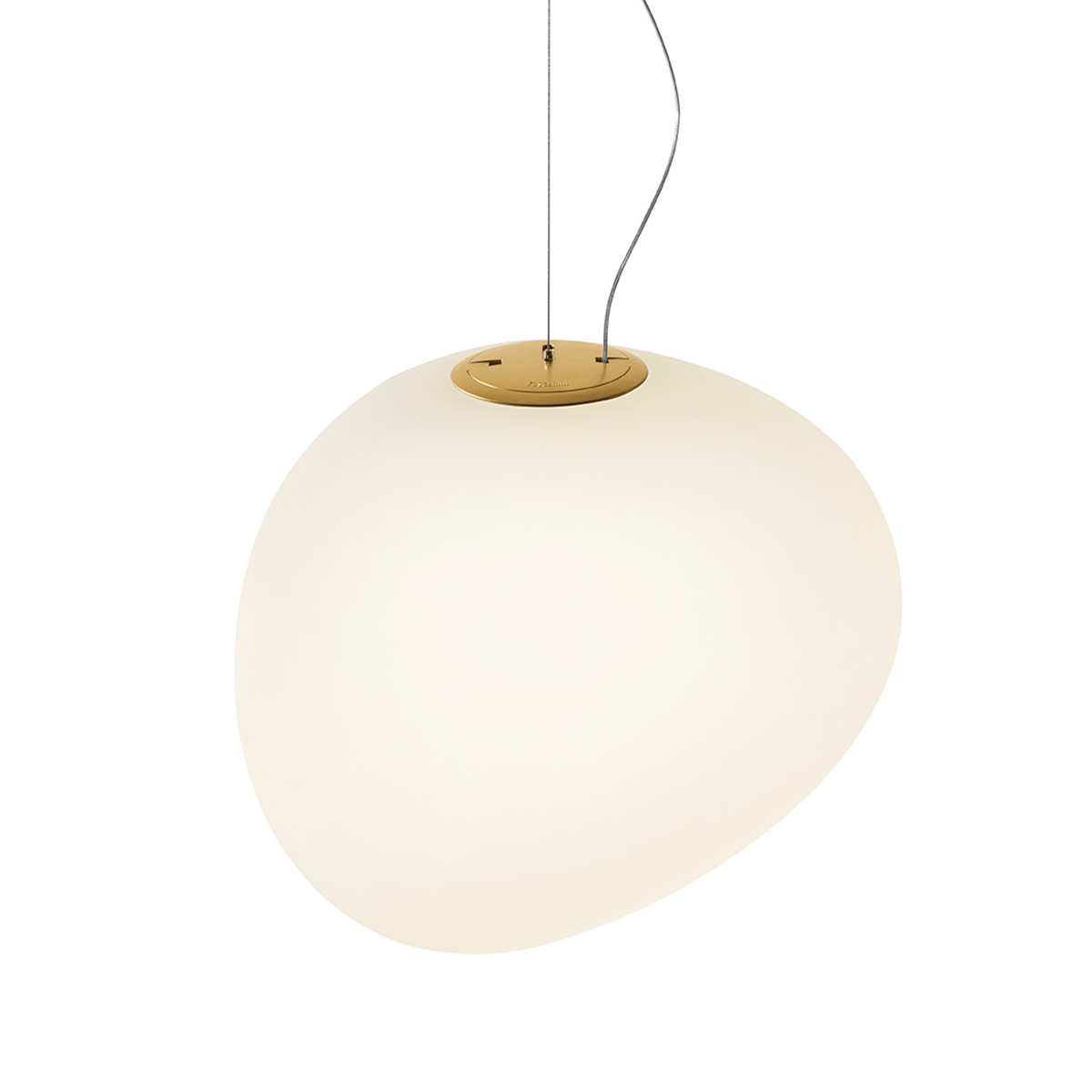 Foscarini Gregg Grande Sospensione, Rückläufer, bianco/oro (weiß/Gold) Gregg Grande Sospensione, Rückläufer