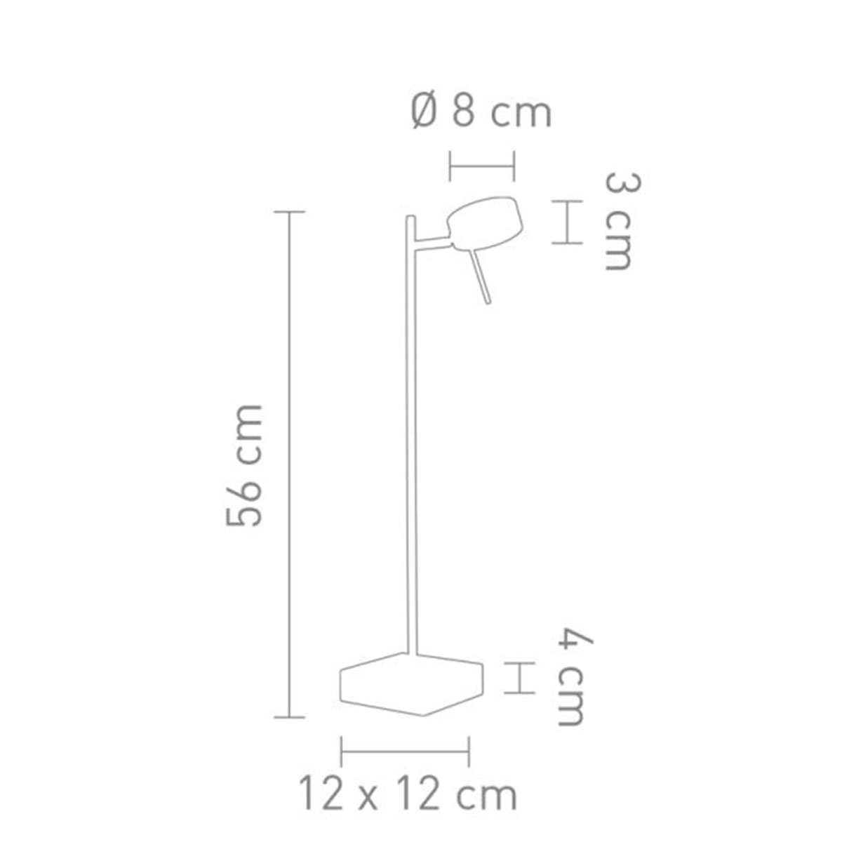 Sompex Bling LED Tischleuchte, Maßzeichnung