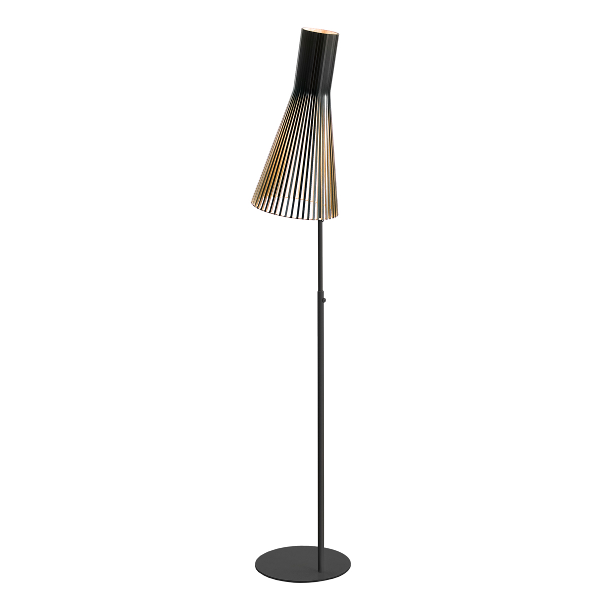 Secto Design Secto 4210 Stehleuchte, schwarz, Schirm: schwarz laminiert