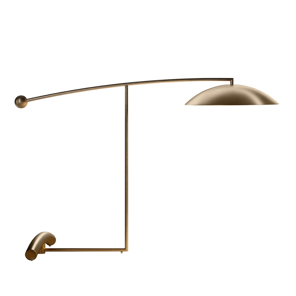 Lumen Center Orbit LED Tischleuchte, Gold satiniert