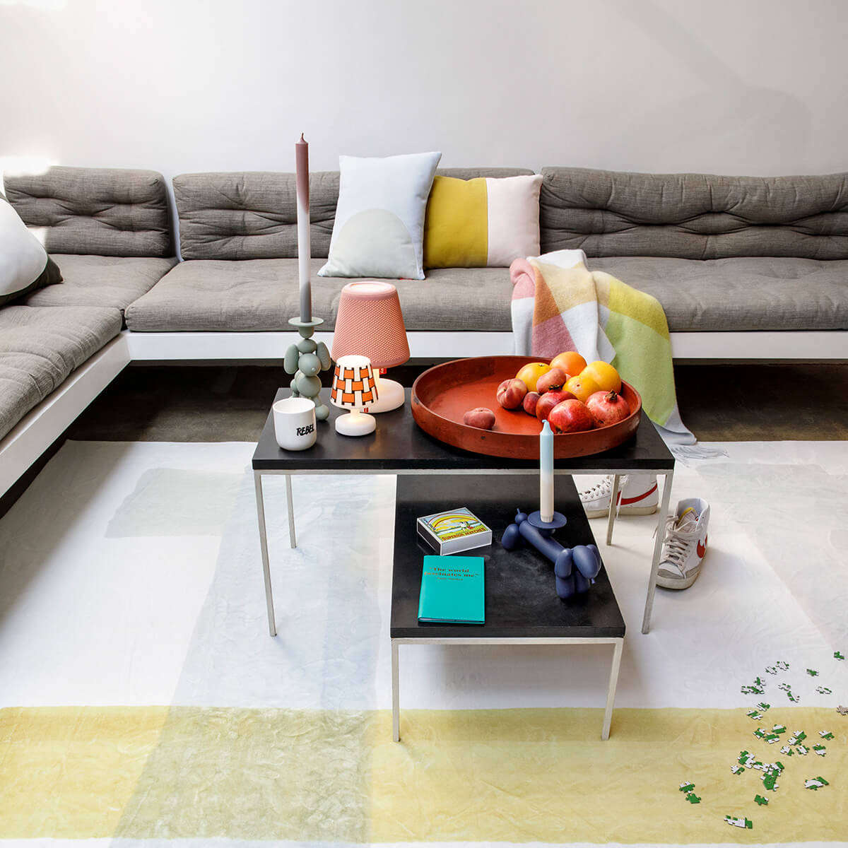 Fatboy Edison the Mini LED Akkuleuchte, 3er-Set, mit Mini Cappies Basket Weave Gold Honey