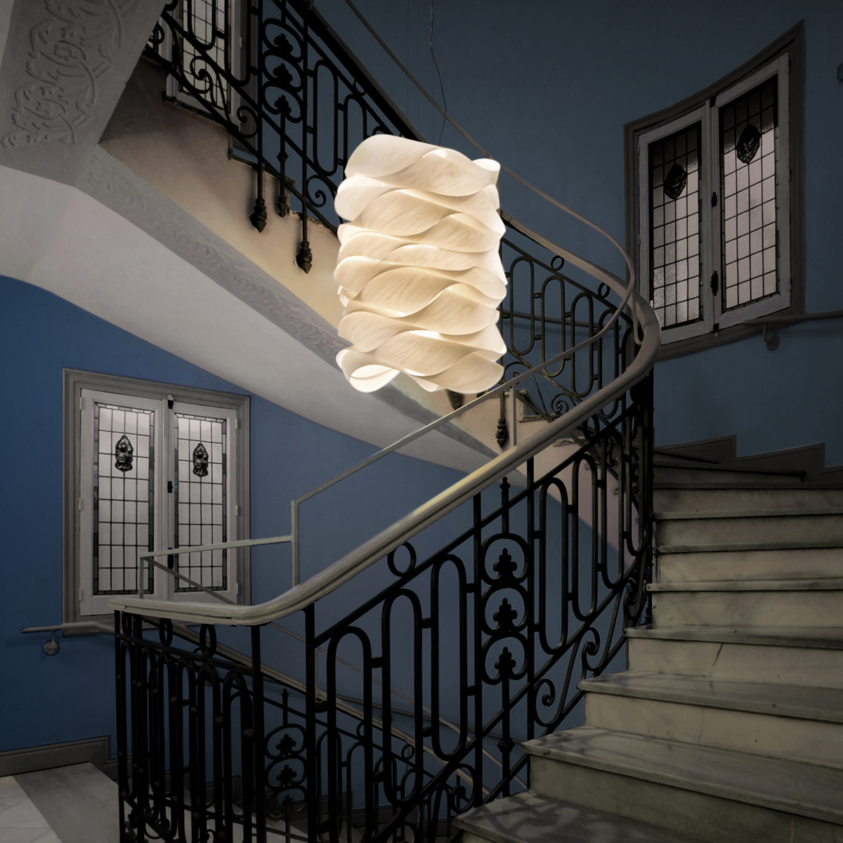 LZF Lamps Link Chain 3 Pendelleuchte, elfenbeinweiß