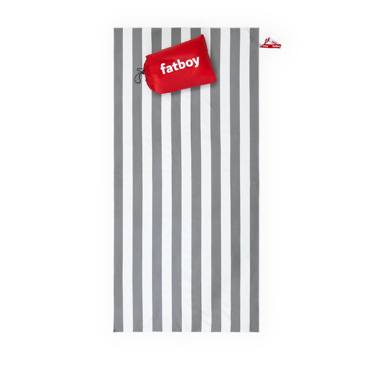 Fatboy Beach Baggy Strandtuch mit Kopfkissen, Stone grey (dunkelgrau)