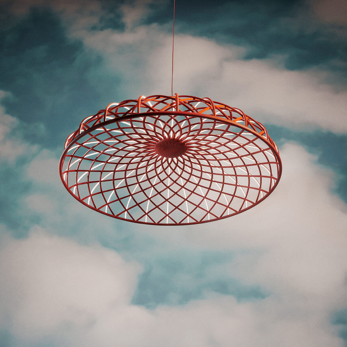 Flos Skynest LED Pendelleuchte, ziegelrot (©Alessandro Oliva)