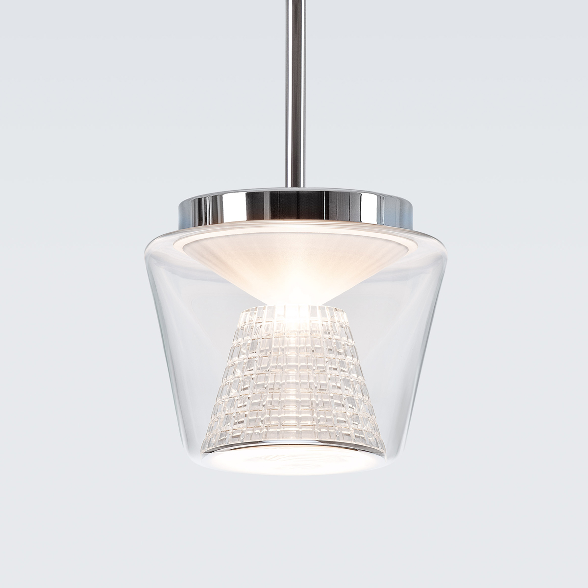 Serien.lighting Annex Suspension Large LED Pendelleuchte, Schirm klar / Kristallglas