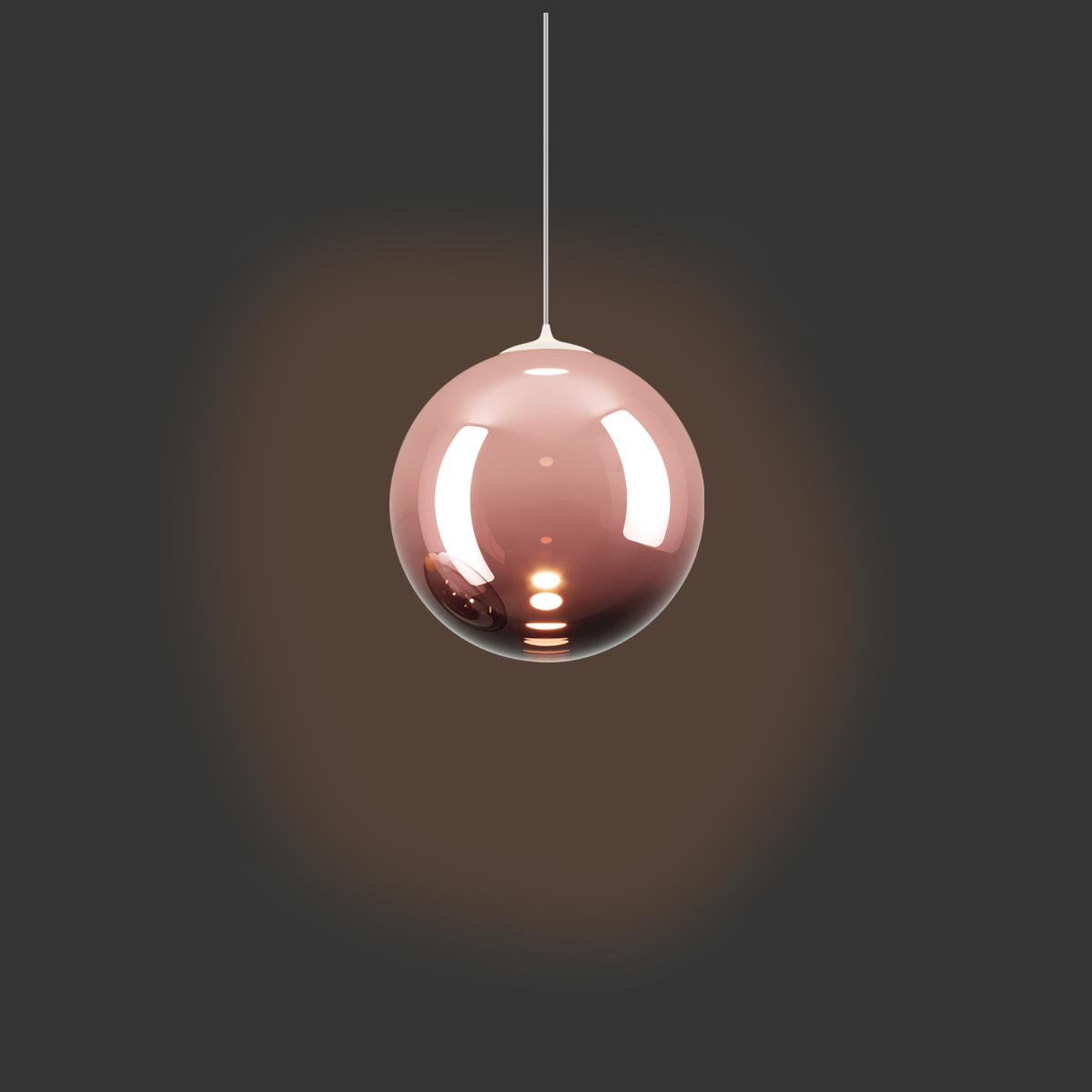 Lodes Random Solo 12 LED Pendelleuchte, Roségold