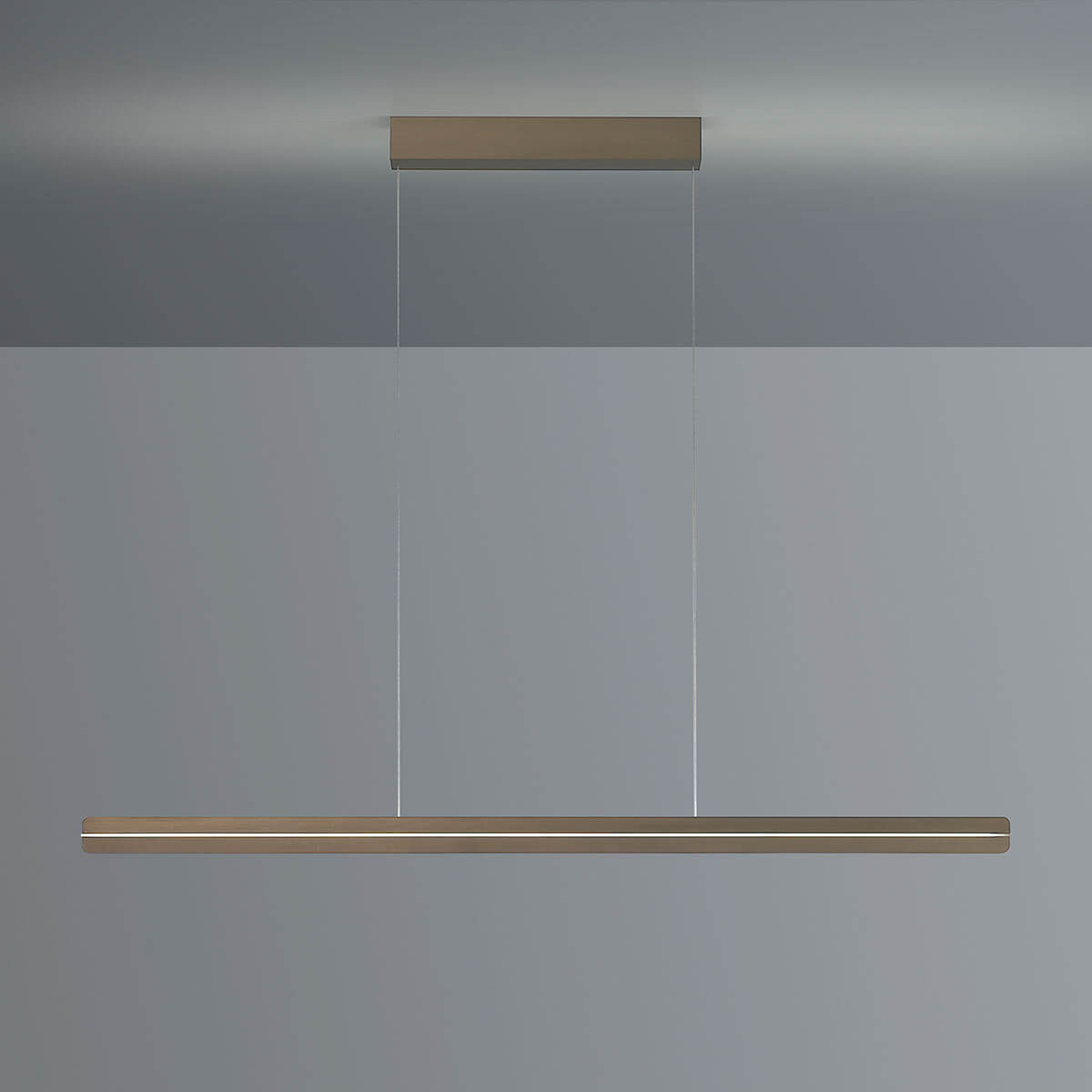 Bopp Switch LED Pendelleuchte, geschliffen / Bronze eloxiert