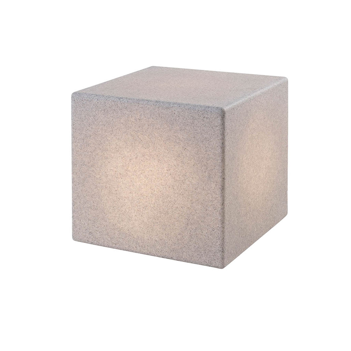 8 seasons design Shining Cube 33 LED Solardekoleuchte, stone
