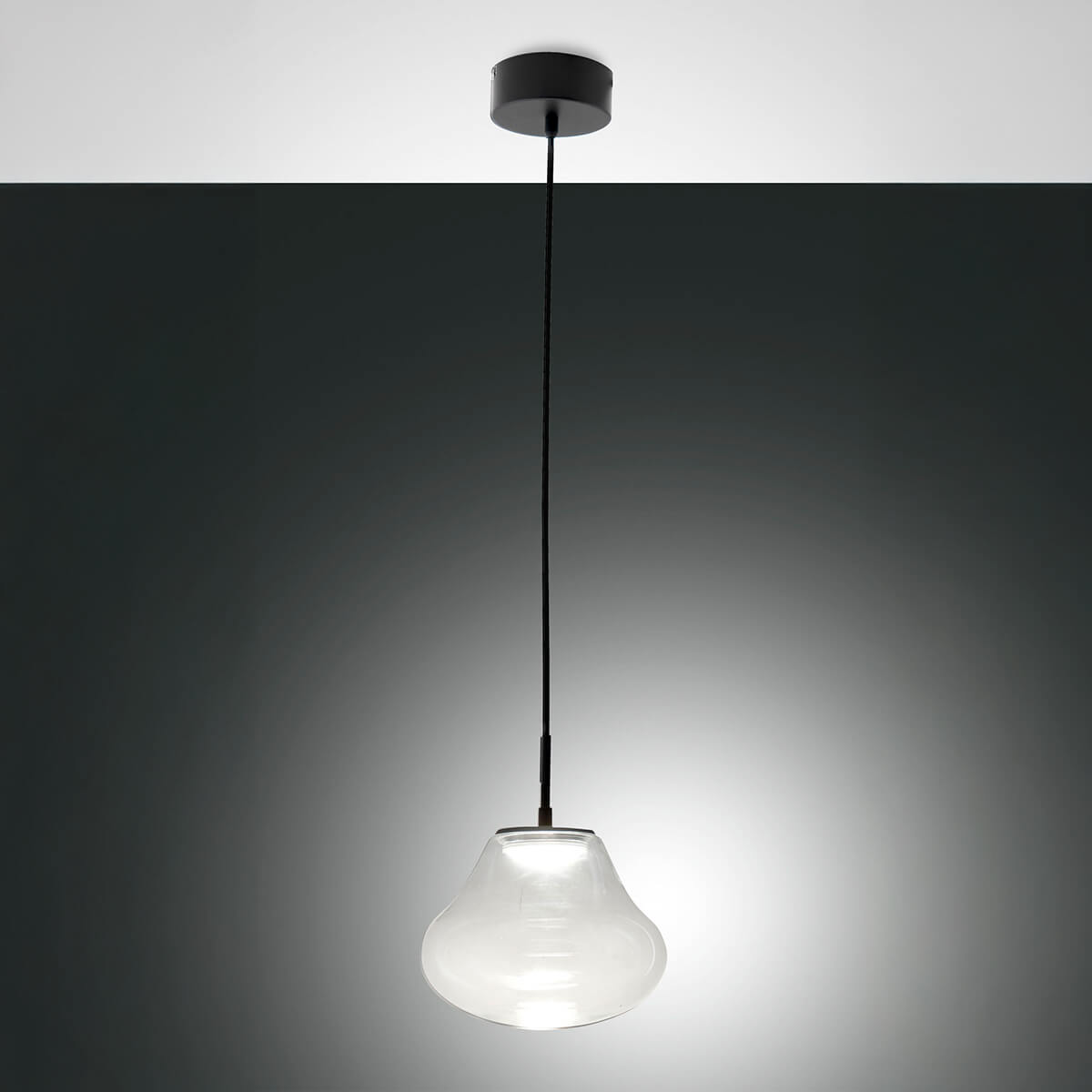 Fabas Luce Deva LED Pendelleuchte, 1-flg., transparent