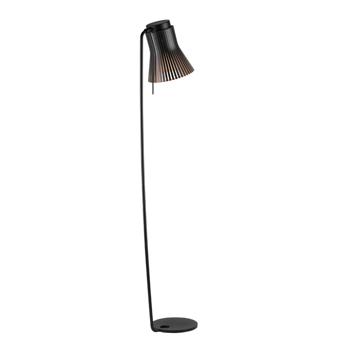 Secto Design Petite 4610 Stehleuchte, schwarz, Schirm: schwarz laminiert