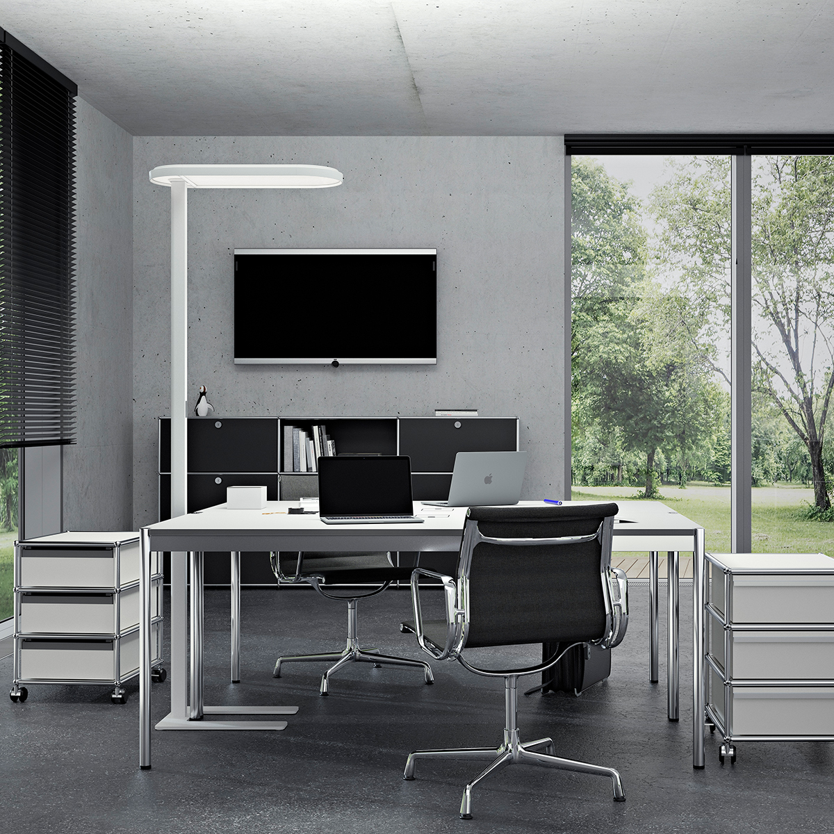 Belux Kido-12 LED Stehleuchte, asymmetrisch, weiß