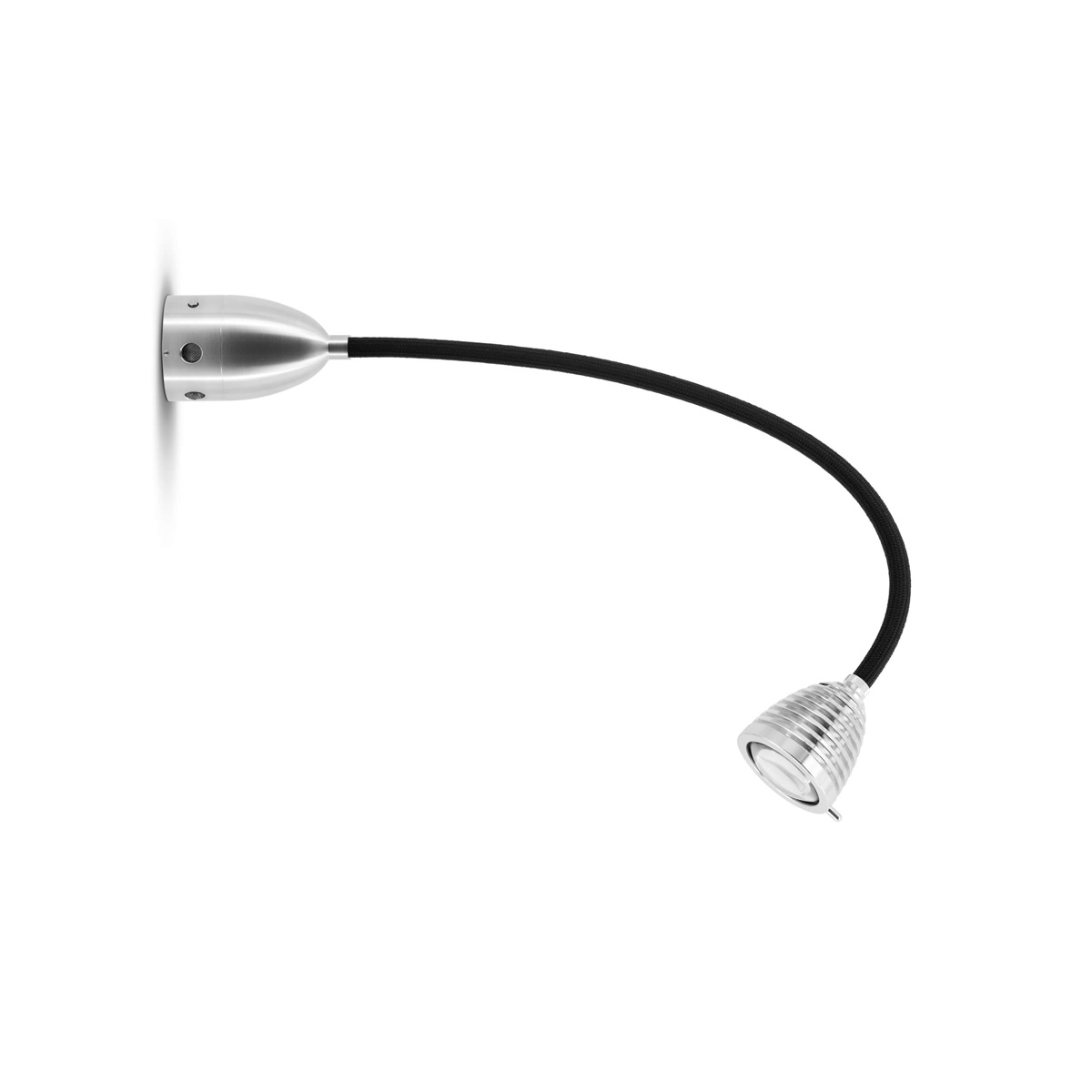 Less'n'more Athene LED Wand- / Deckenstrahler, Flexwelle: lang, Textil schwarz
