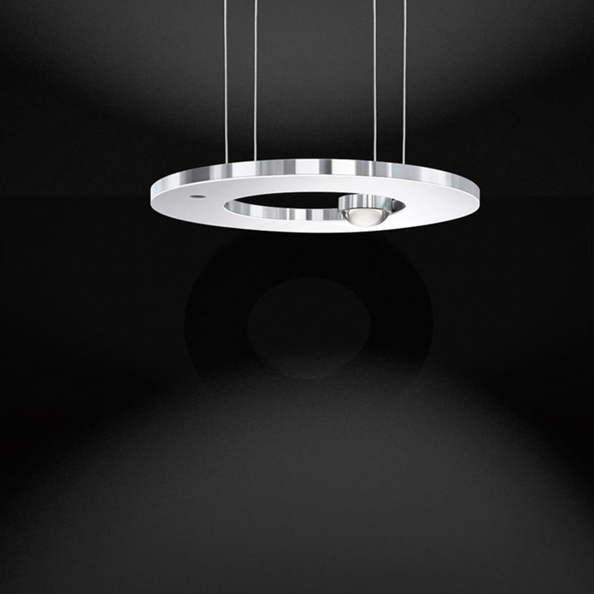 Cini & Nils Passepartout25 sopratavolo LED Pendelleuchte, mit Sensordimmer, weiß matt / Alu