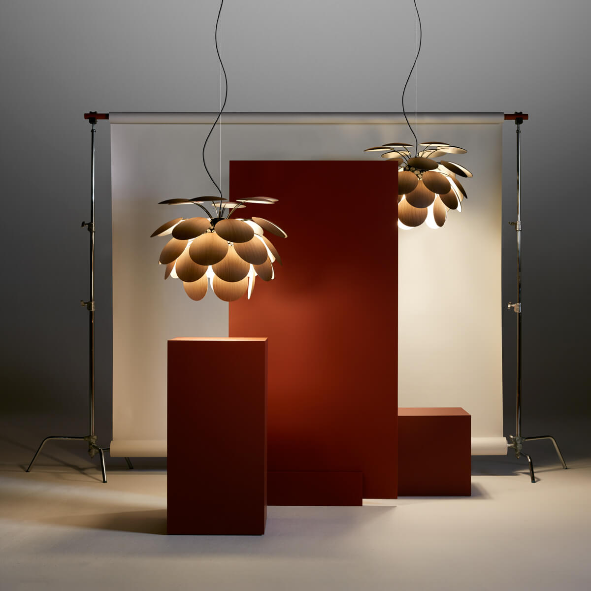 Marset Discocó Wood 68 Pendelleuchte, amerikanische Eiche