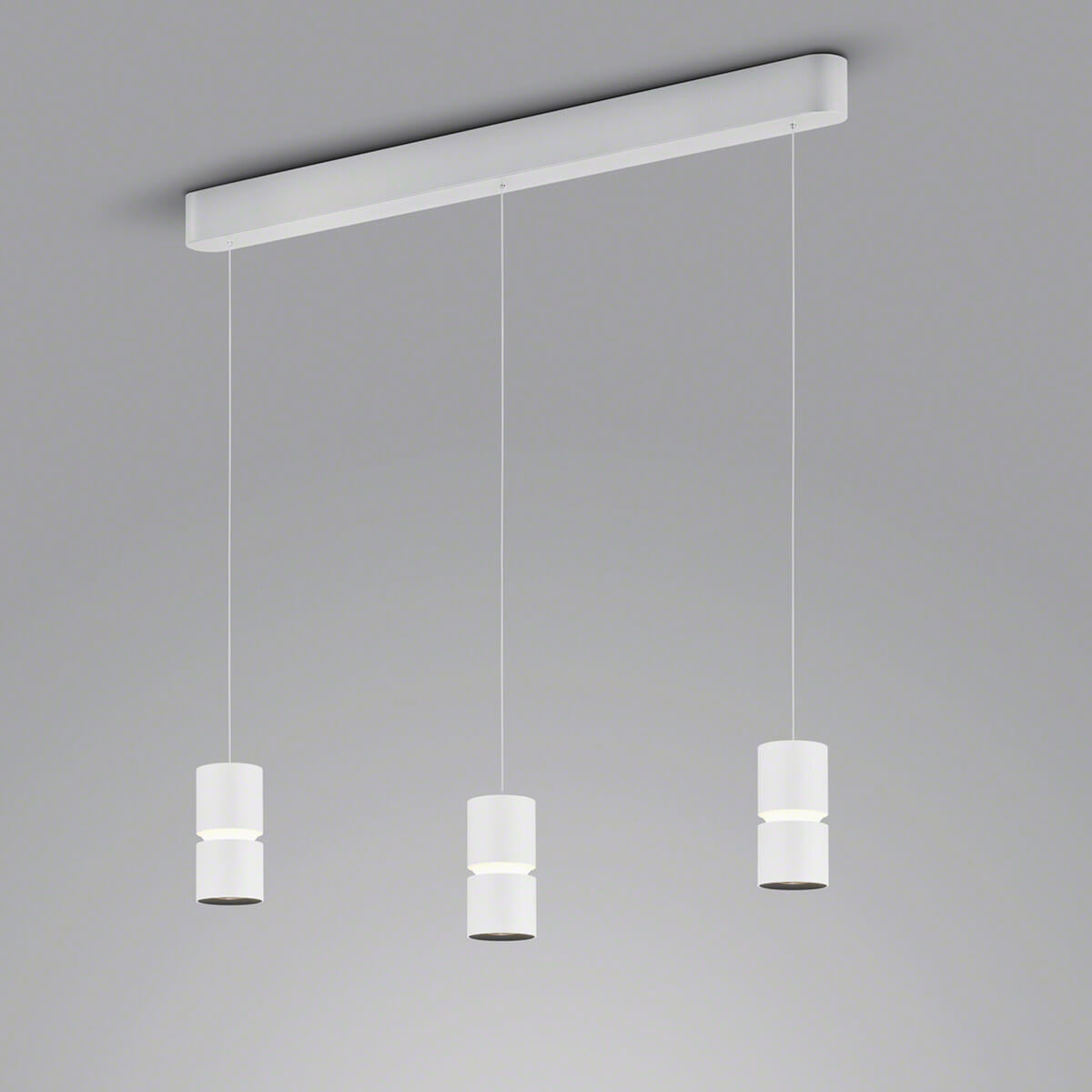 Helestra Rok LED Pendelleuchte, 3-flg., weiß matt