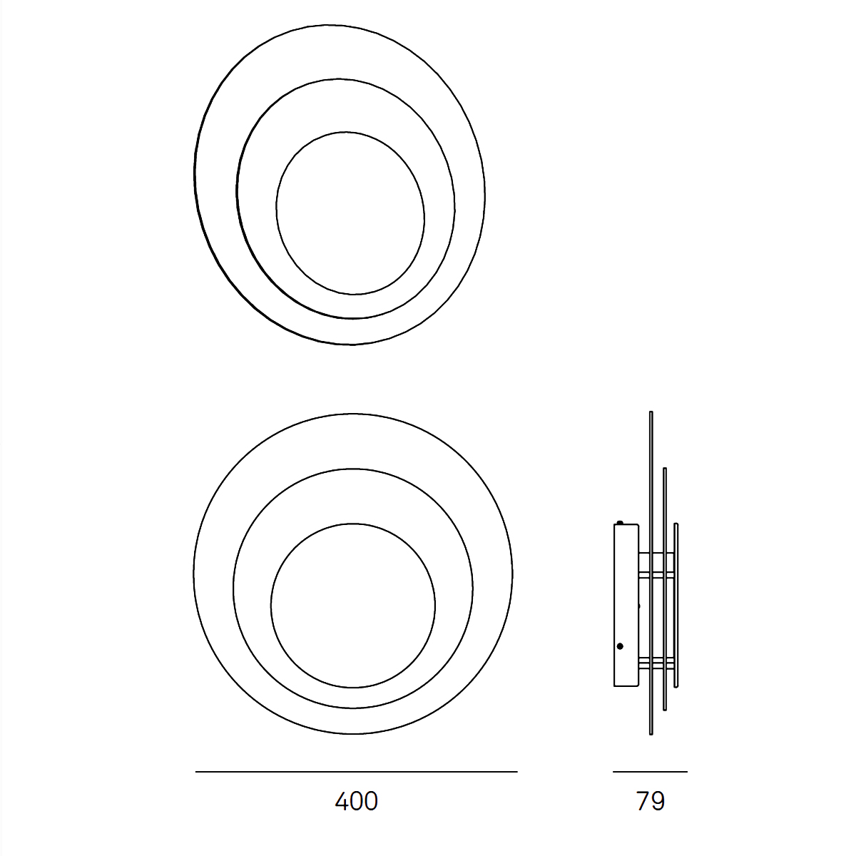 Milan Elisa Wandleuchte, Zeichnung