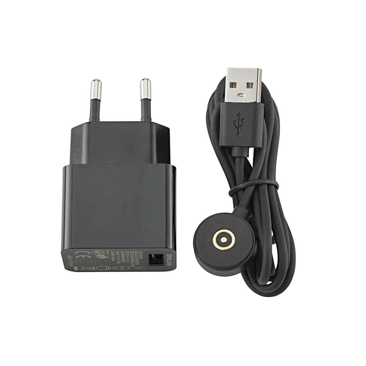 Sigor Easy-Connect Puk Ladekabel inkl. Netzteil, schwarz