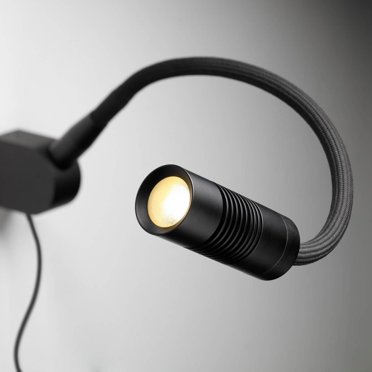 Oligo A Little Bit Colour LED Wandleuchte, schwarz matt, Kopf: schwarz matt