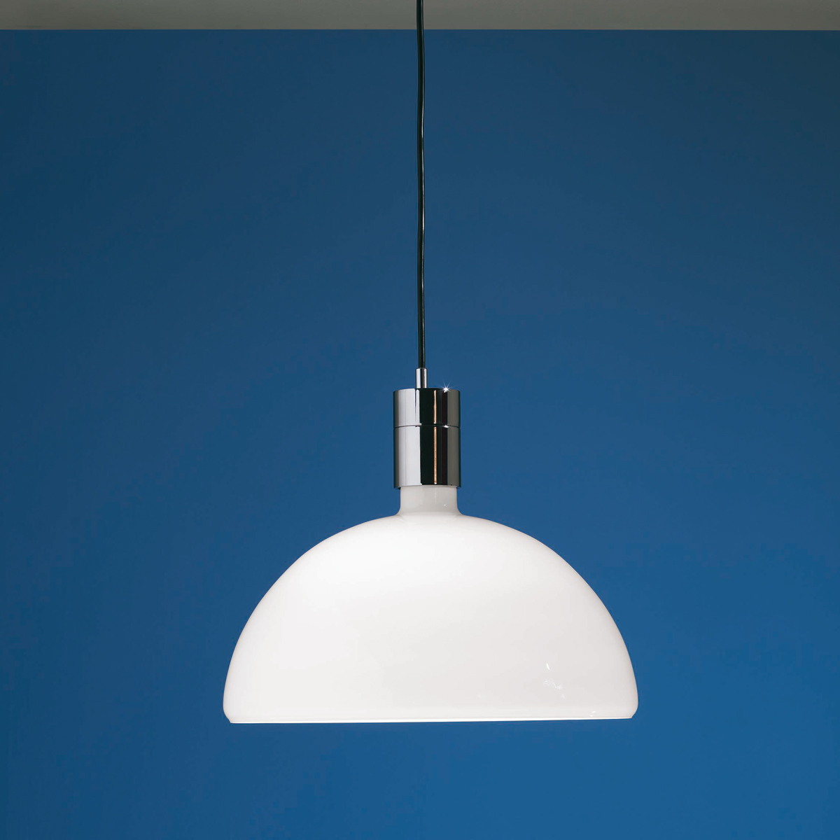 Nemo AM4C Sospensione, Chrom/Glas opalweiß