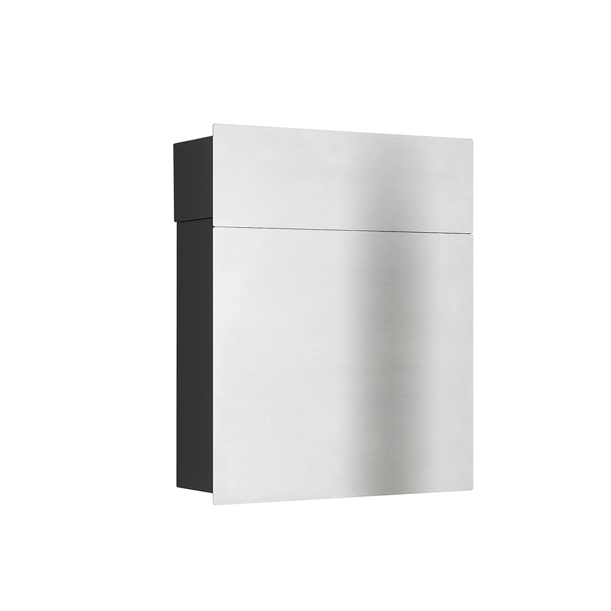 LCD Außenleuchten 3010/3011 Briefkasten, Edelstahl/schwarz, geschlossen