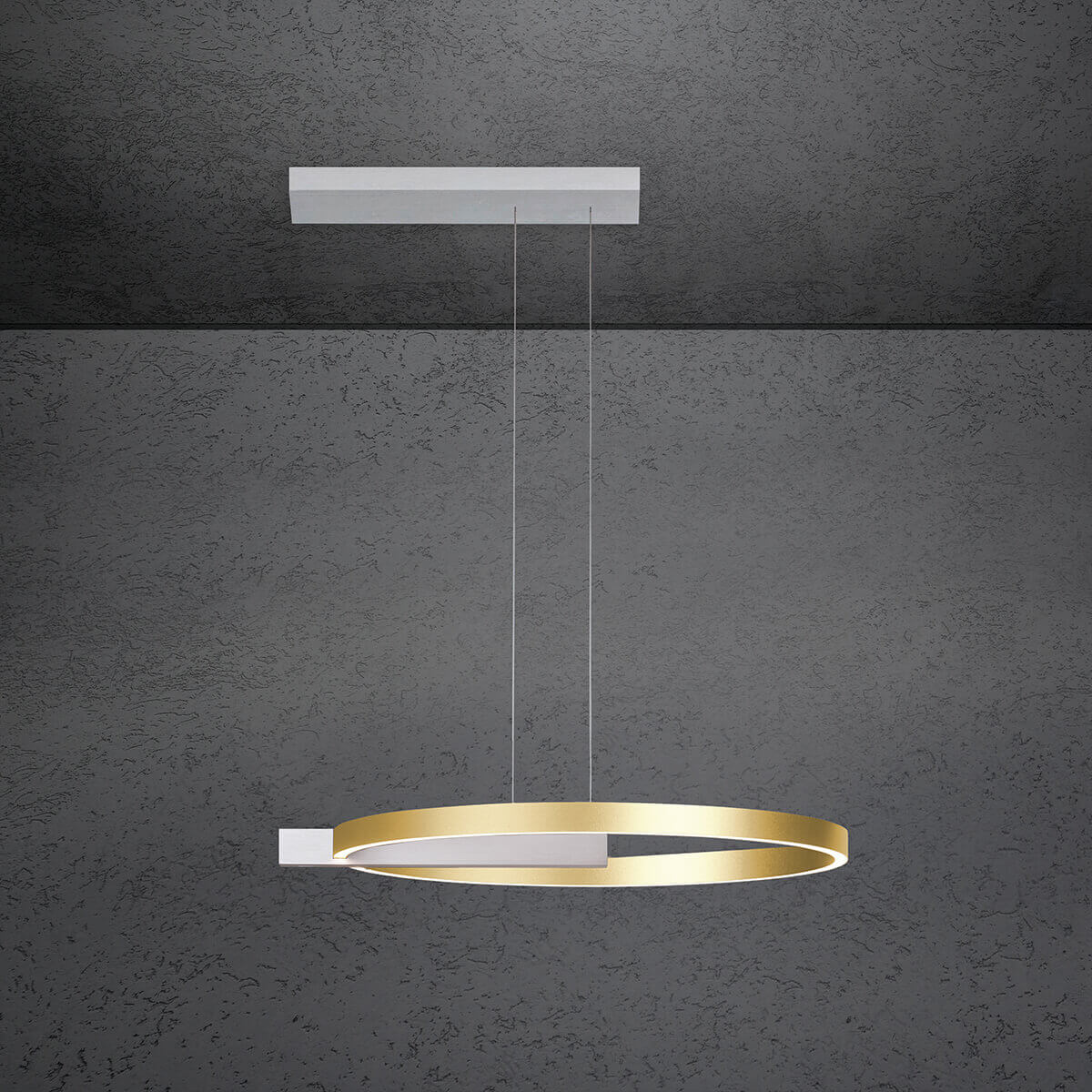 Alu geschliffen / Gold eloxal