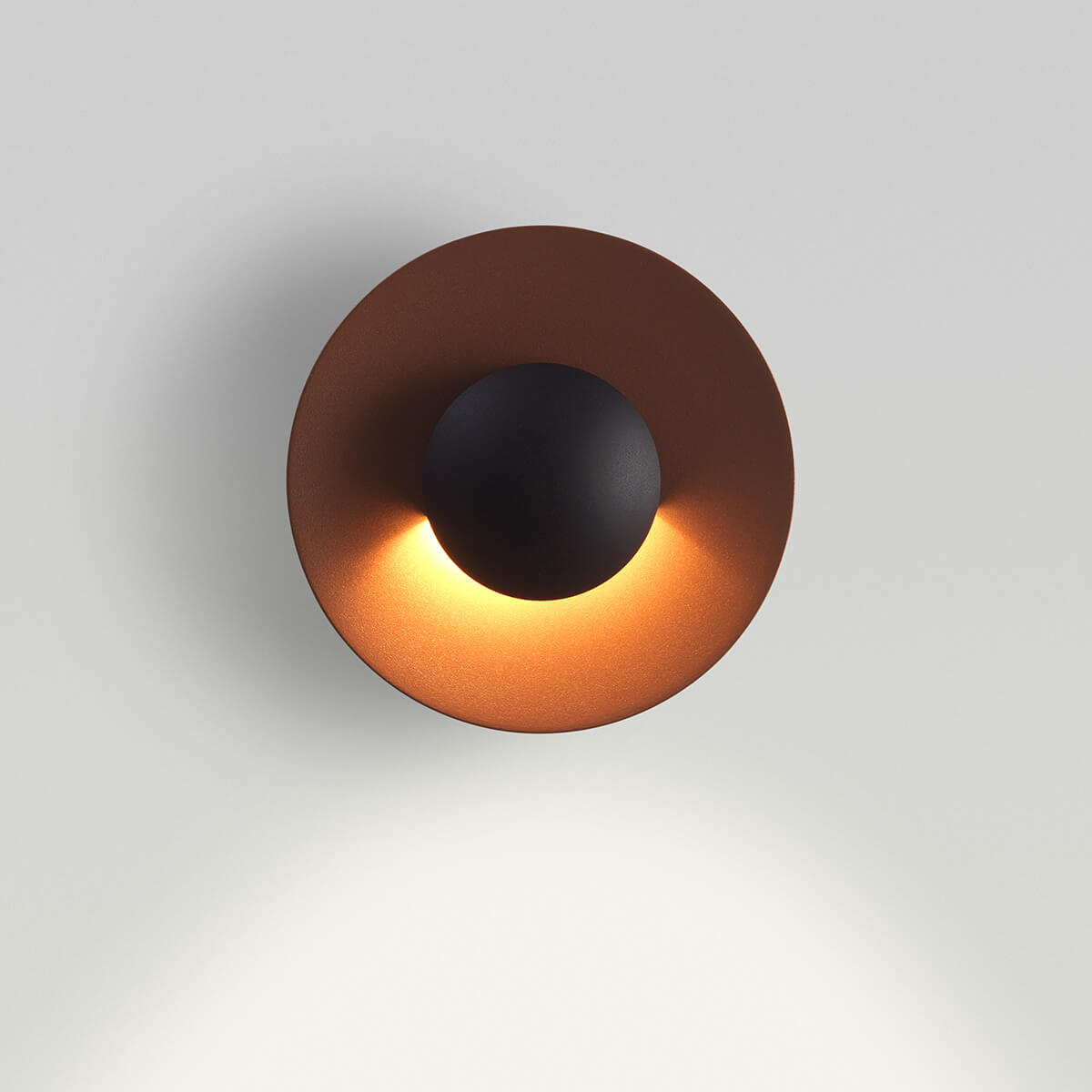 Marset Ginger 15C IP65 LED Wandleuchte, rostbraun
