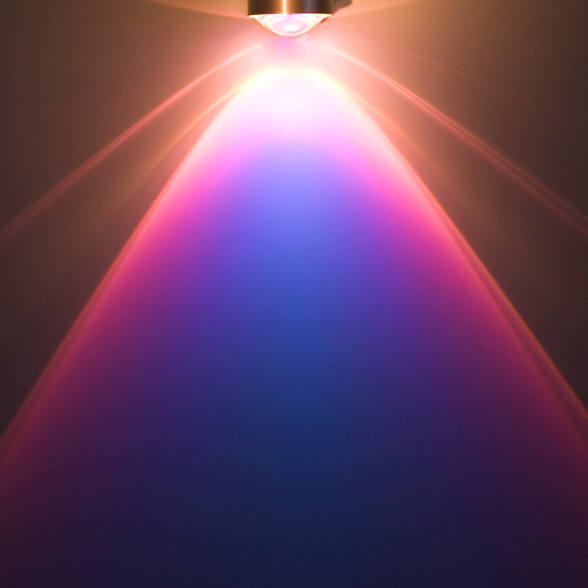 Top Light Puk Mini Wall Wandleuchte, mit Puk Mini Linse klar und Puk Mini Farbfilter, blau klar