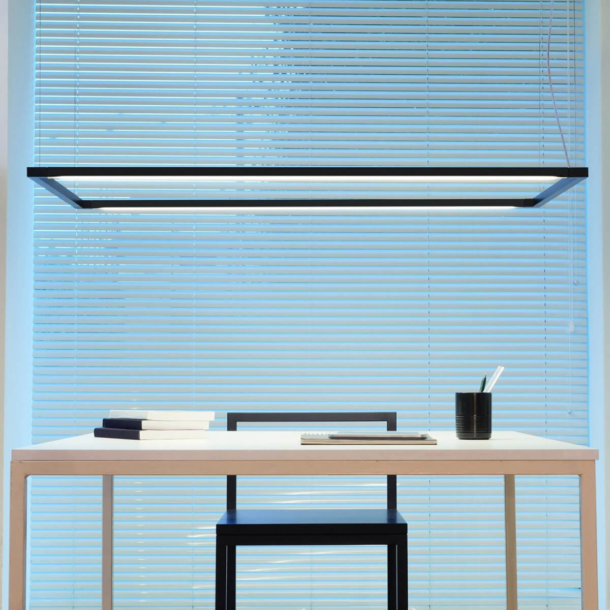 Nemo Spigolo Horizontal LED Sospensione, schwarz