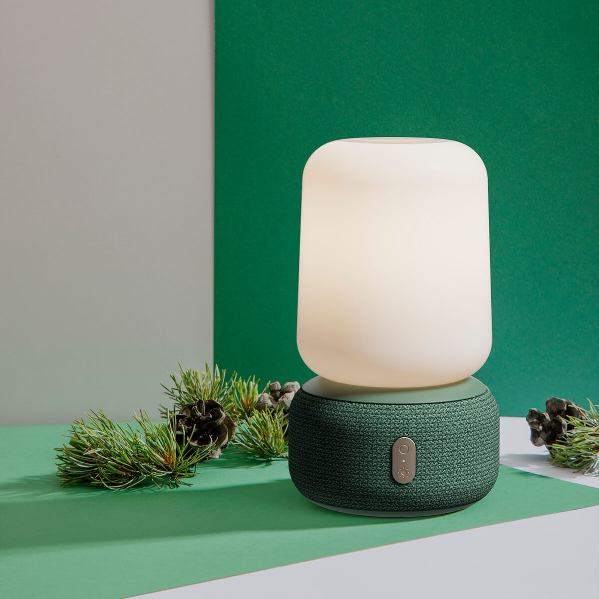 Kreafunk aLOOMI LED Akkuleuchte & Bluetooth Lautsprecher, grün