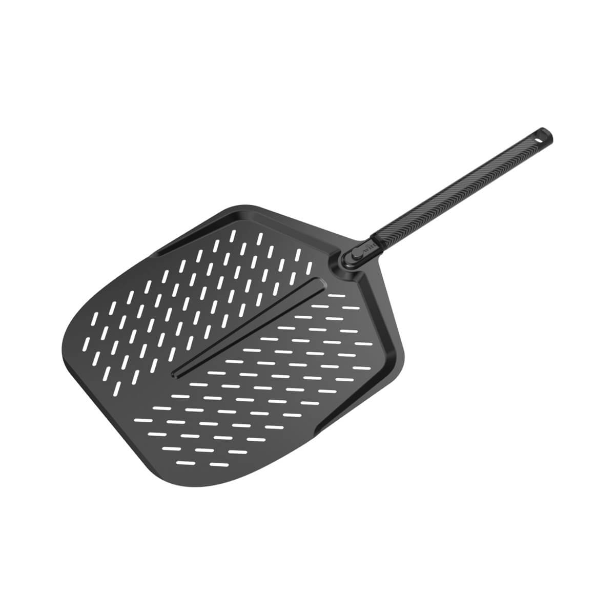 Aluminium Pizza-Schieber Black Edition, mit Carbongriff