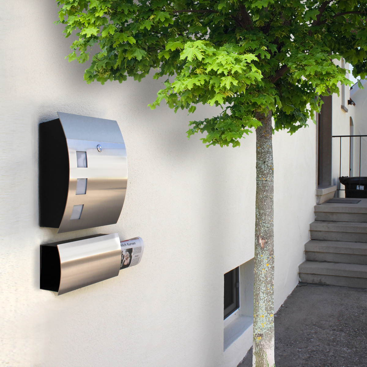 CMD Leuchten 50/78 Zeitungsfach, Edelstahl