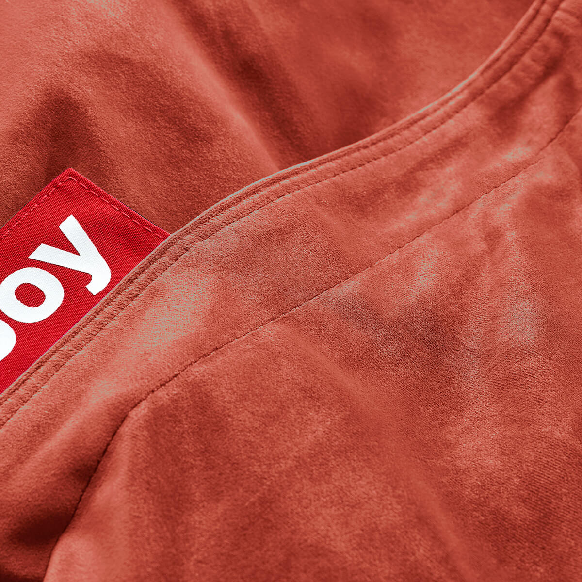 346-fatboy-original-slim-velvet-104802-recycled-rhubarb-detail-1200x1200 Fatboy Original Slim Velvet Sitzsack, (recycled) rhubarb (rostrot)