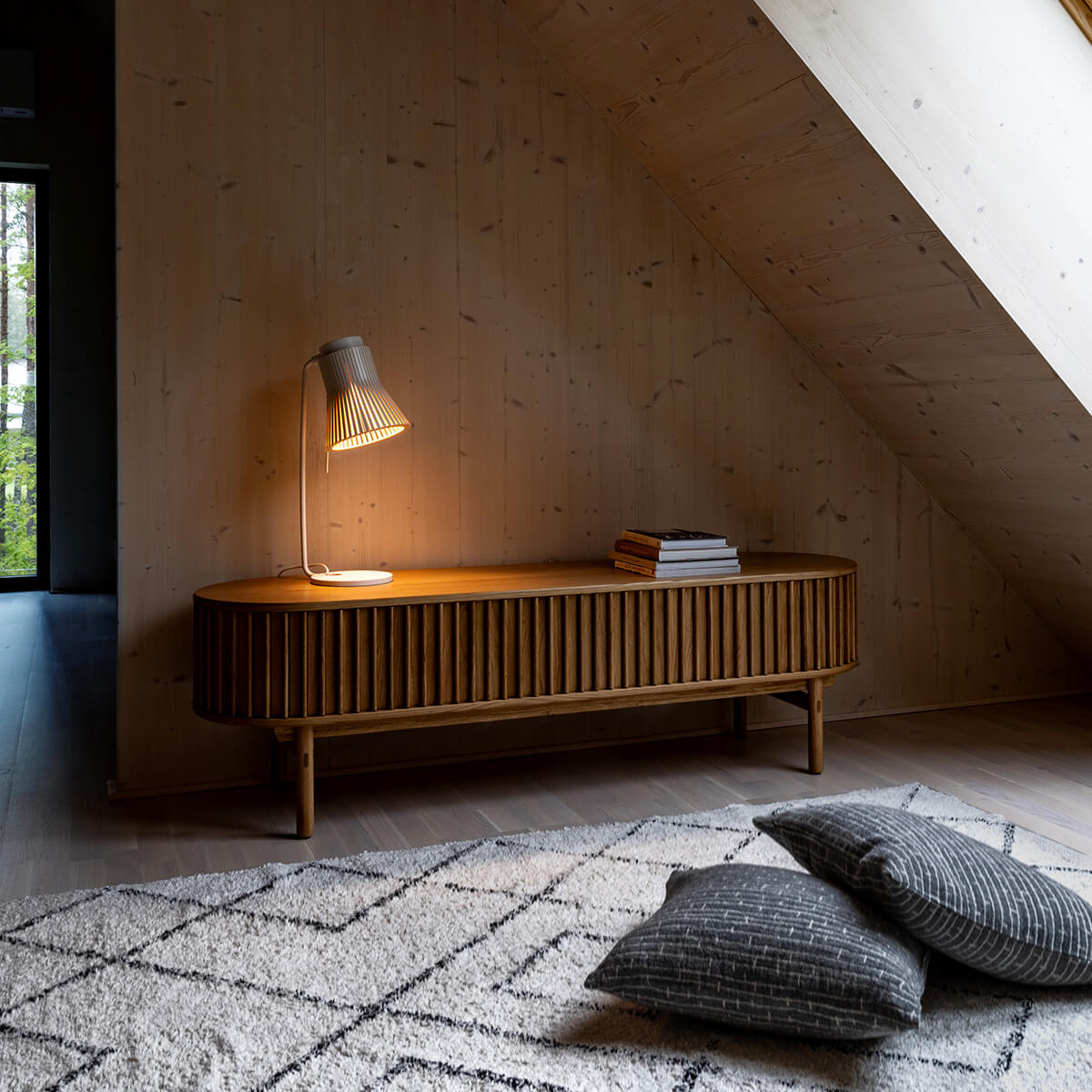 Secto Design Petite 4620 Tischleuchte, weiß, Schirm: weiß laminiert