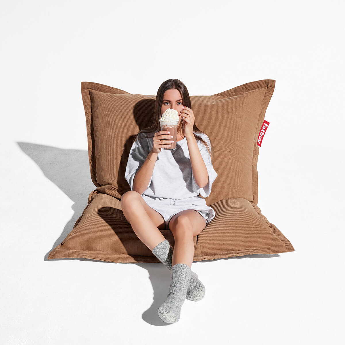 Fatboy Recycled Original Slim Cord Sitzsack, Teddybear