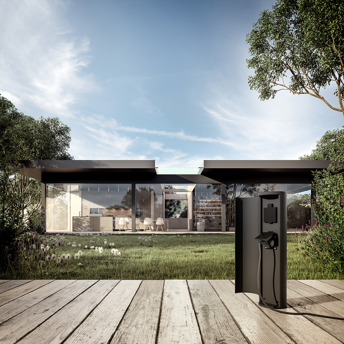 CMD Leuchten 9016 Steckdosensäule, anthrazit