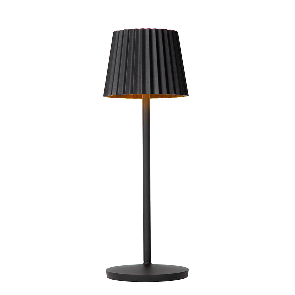 Lucide Justine LED Akkuleuchte, schwarz (eingeschaltet)
