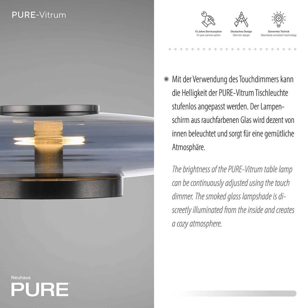 Neuhaus PURE Vitrum LED Tischleuchte