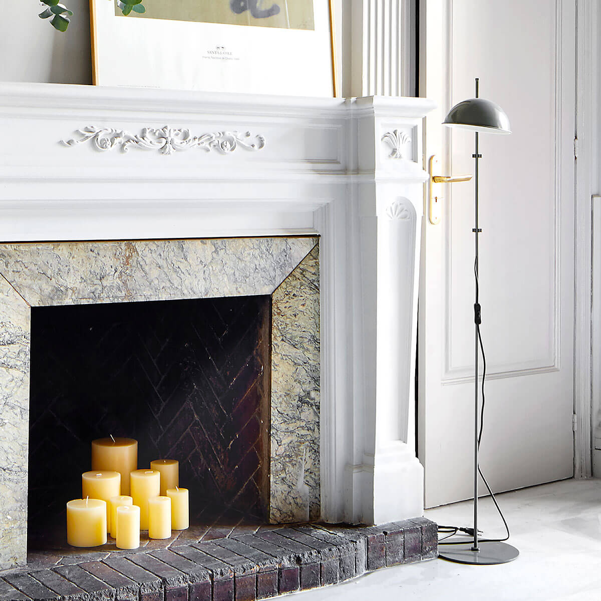 Marset Funiculí Stehleuchte, moosgrau