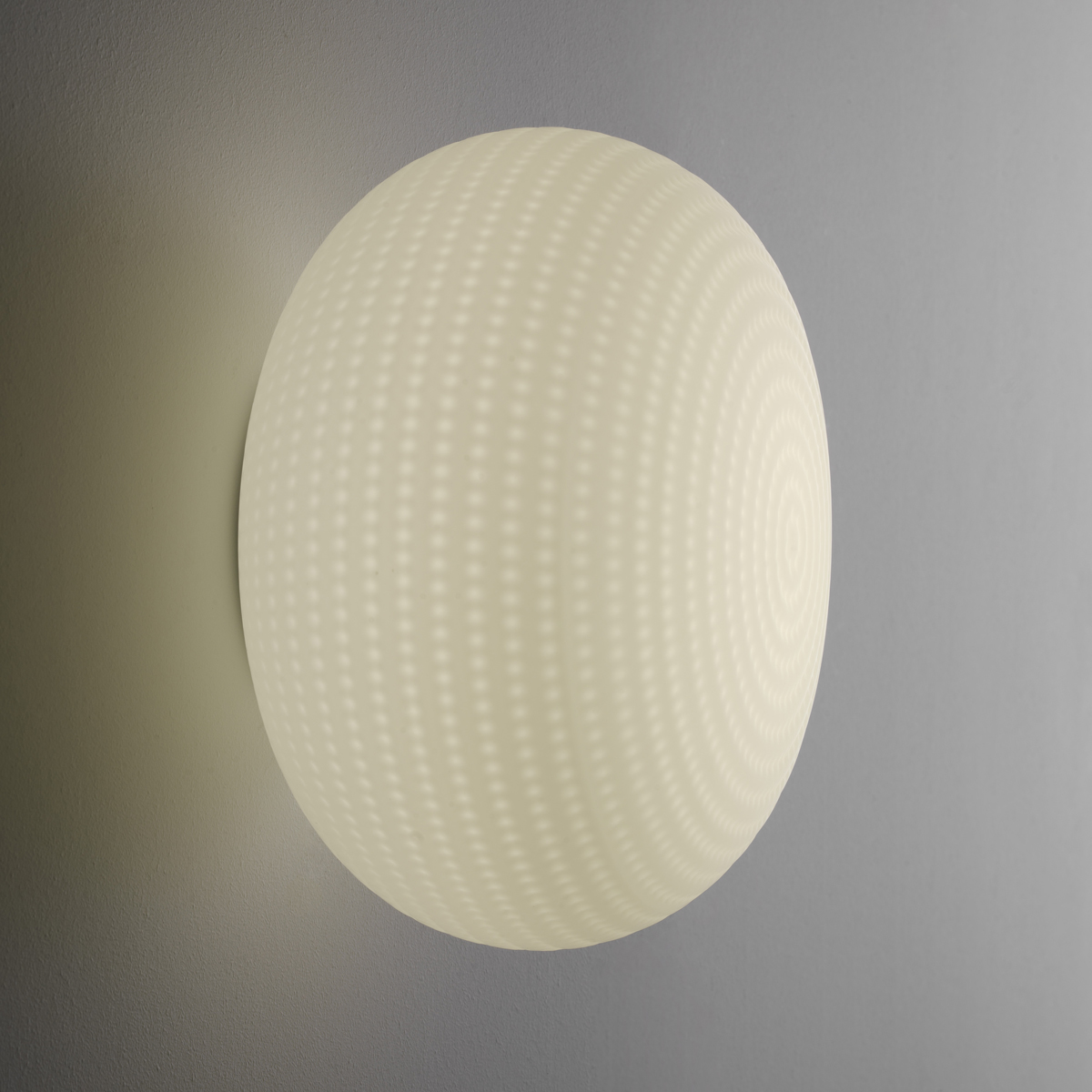 Fontana Arte Bianca Wand- / Deckenleuchte, Ø: 30 cm, weiß satiniert