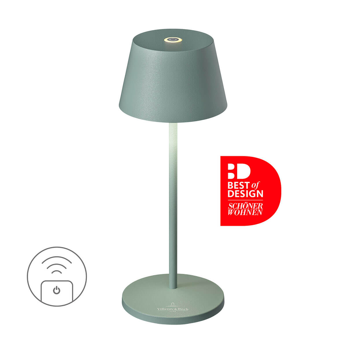 Villeroy & Boch Seoul Micro RC LED Akkuleuchte, olivgrün