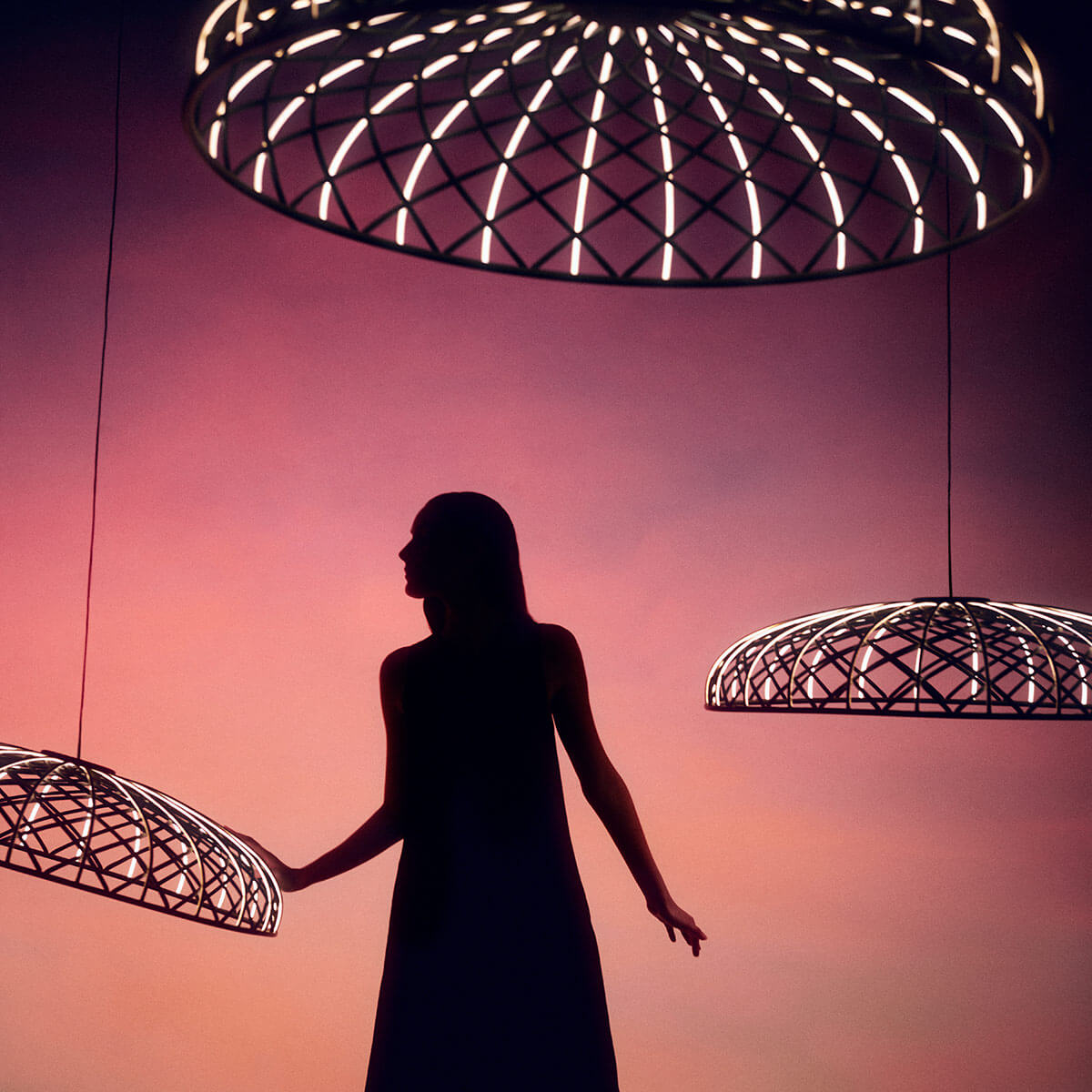 Flos Skynest LED Pendelleuchte, anthrazit (©Alessandro Oliva)