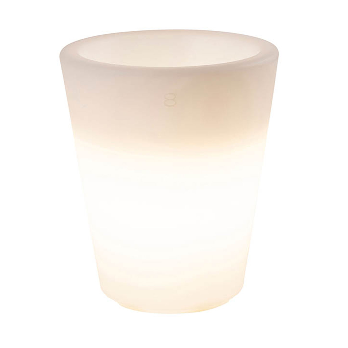 8 seasons design Shining Classic Pot S Pflanztopf / Dekoleuchte, weiß