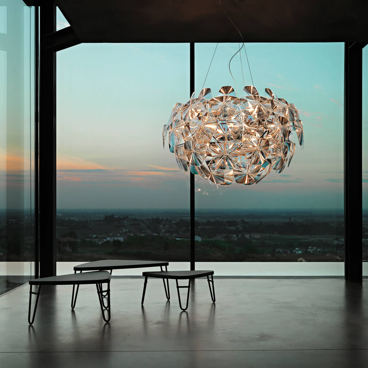Luceplan Hope Sospensione, Ø: 110 cm, transparent