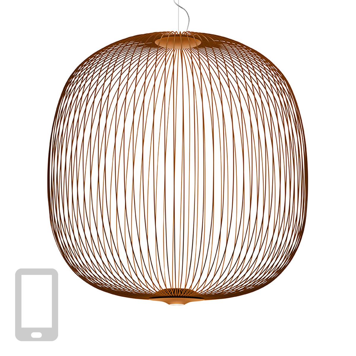 Foscarini Spokes 2 Large MyLight LED Sospensione, rame (Kupfer)