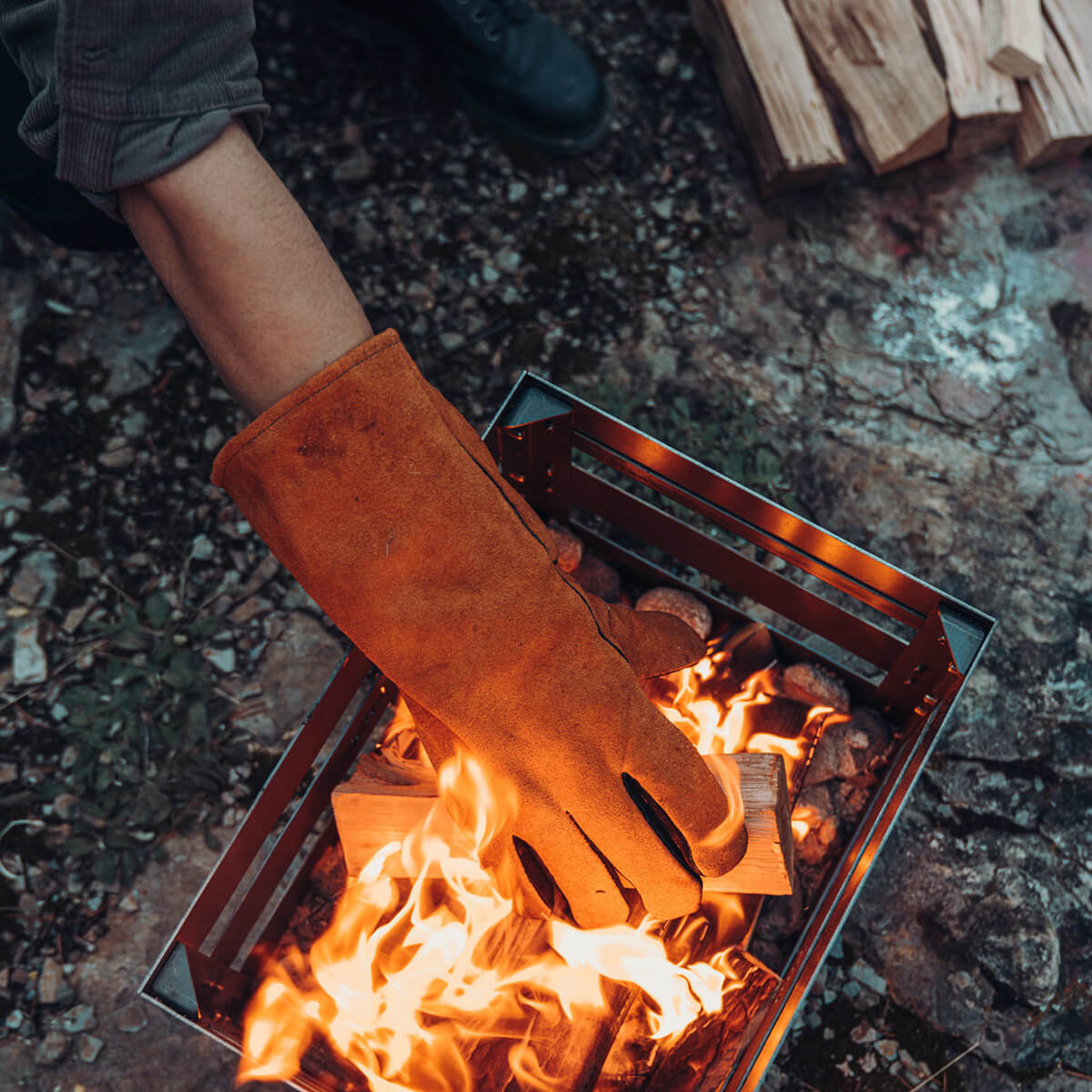 Höfats Grillhandschuhe, Naturleder