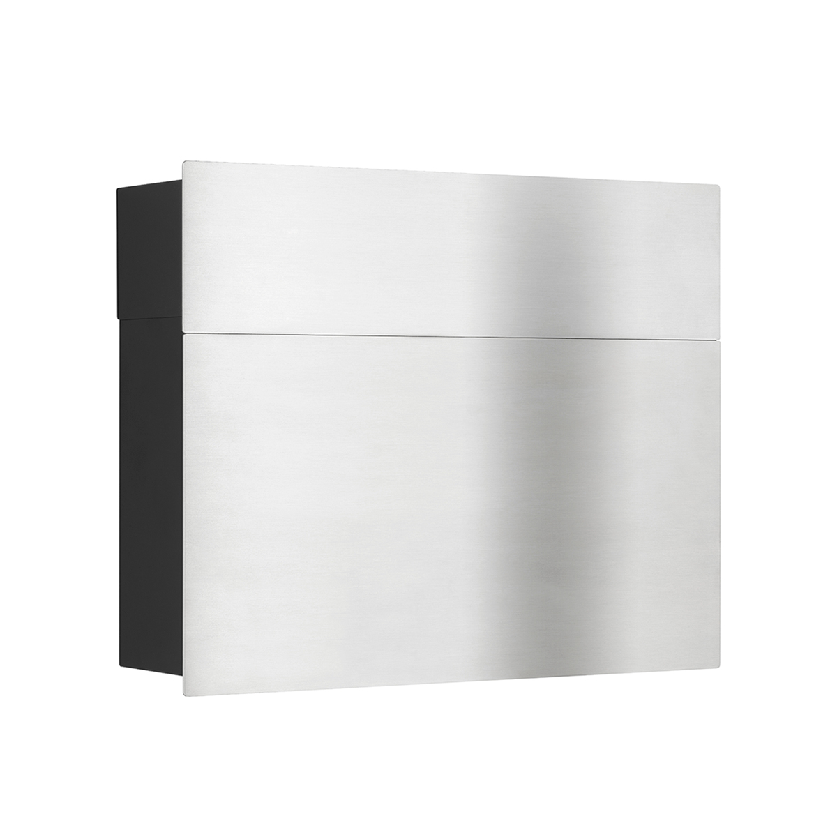 LCD Außenleuchten 3020/3021 Briefkasten, Edelstahl/schwarz, geschlossen