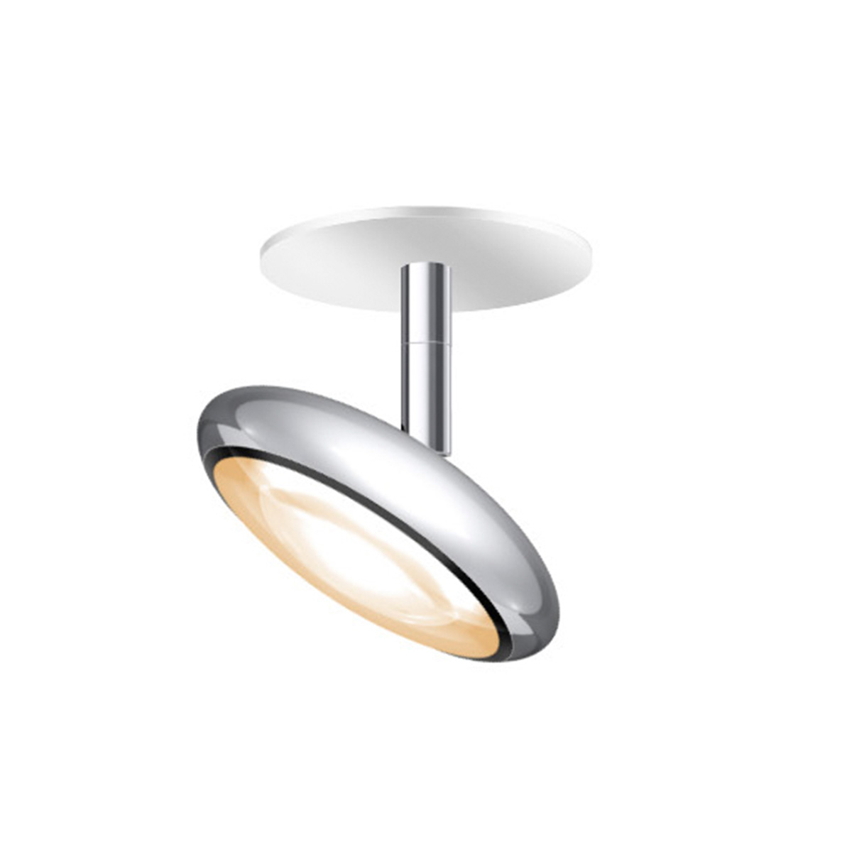 Bruck Blop 60° AC C-R LED Deckeneinbauleuchte, Chrom / weiß