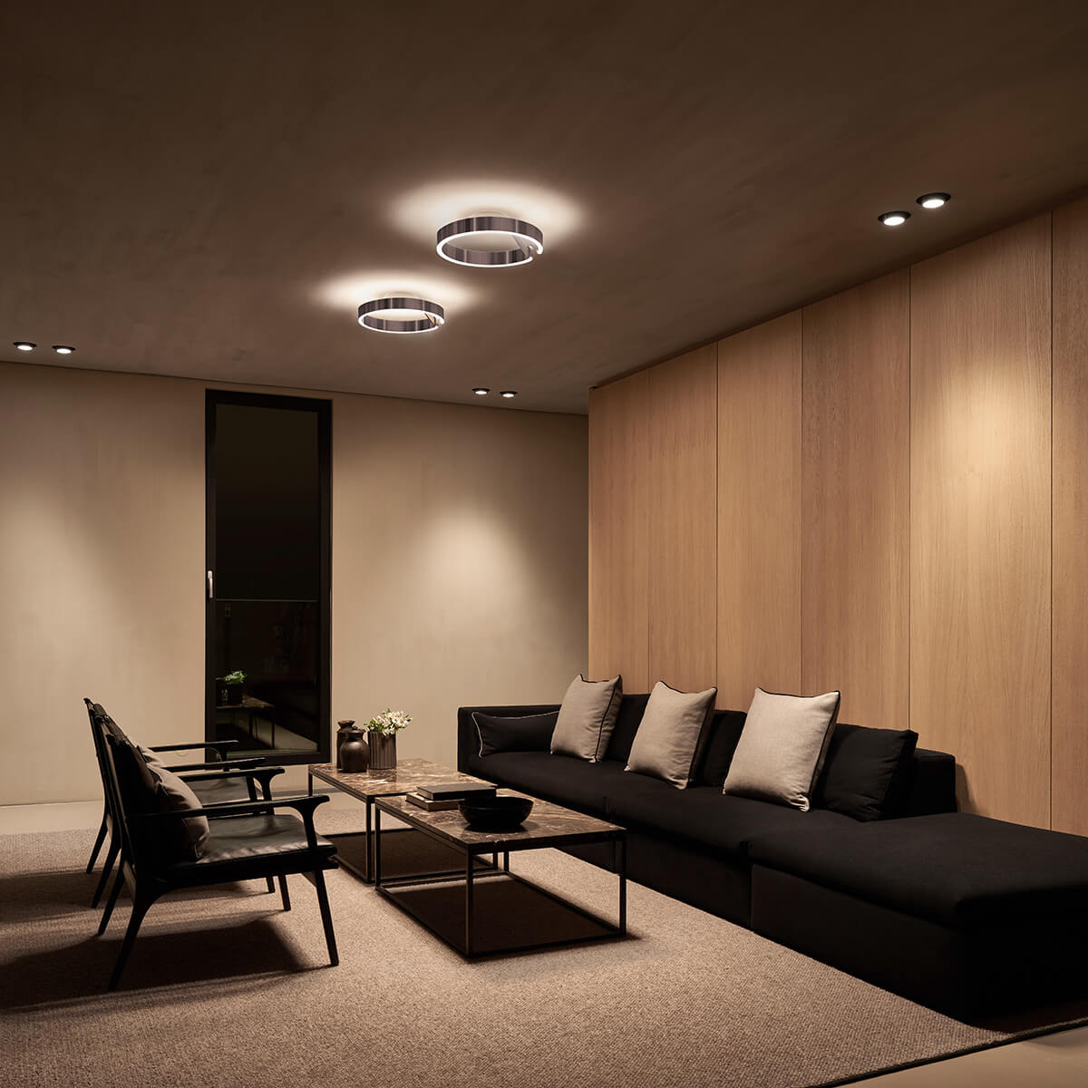 Occhio Mito aura 40 wide LED Wand- / Deckenleuchte, Base: weiß matt, phantom