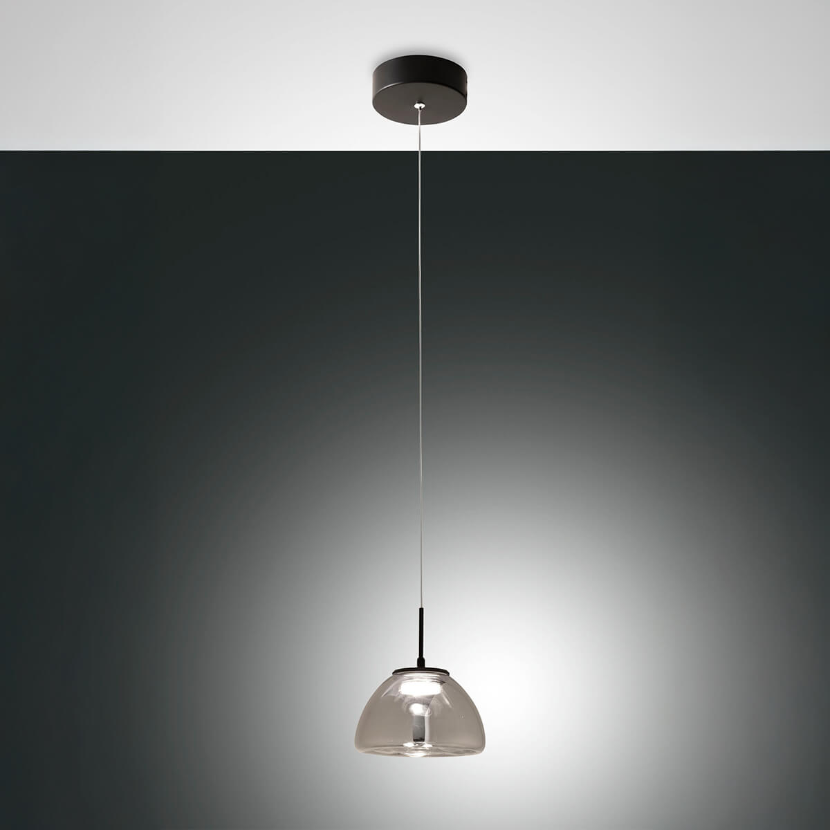 Fabas Luce Lucille LED Pendelleuchte, 1-flg., grau